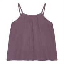 BIRKHOLM Muslin Top Støvet Lilla